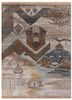 manchaha blue wool and bamboo silk hand knotted Rug - HeadShot
