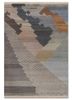 manchaha grey and black wool and bamboo silk hand knotted Rug - HeadShot
