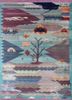 freedom manchaha pink and purple wool and bamboo silk hand knotted Rug - HeadShot freedom manchaha pink and purple wool and bamboo silk hand knotted Rug - HeadShot