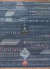 freedom manchaha blue wool and bamboo silk hand knotted Rug - HeadShot