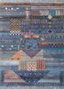 freedom manchaha blue wool and bamboo silk hand knotted Rug - HeadShot freedom manchaha blue wool and bamboo silk hand knotted Rug - HeadShot