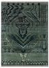 freedom manchaha green wool and bamboo silk hand knotted Rug - HeadShot