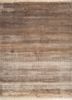 manchaha beige and brown bamboo silk hand knotted Rug - HeadShot