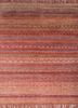manchaha red and orange wool and bamboo silk hand knotted Rug - HeadShot manchaha red and orange wool and bamboo silk hand knotted Rug - HeadShot