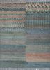 manchaha blue wool hand knotted Rug - HeadShot