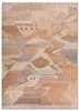 manchaha red and orange wool hand knotted Rug - HeadShot