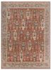  red and orange wool hand knotted Rug