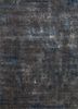 grey and black grey and black wool and bamboo silk hand knotted Rug
