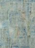 blue blue wool and bamboo silk hand knotted Rug