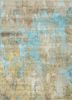  ivory wool and bamboo silk hand knotted Rug