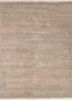 far east beige and brown wool and bamboo silk hand knotted Rug - HeadShot