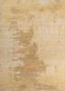 entropy gold wool and bamboo silk hand knotted Rug - HeadShot