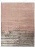 urban pause by kavi pink and purple wool and bamboo silk hand knotted Rug - HeadShot