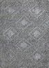 grey and black grey and black wool and bamboo silk hand knotted Rug