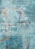 blue blue wool and bamboo silk hand knotted Rug