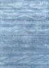 manchaha blue wool and silk hand knotted Rug - HeadShot manchaha blue wool and silk hand knotted Rug - HeadShot