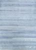 manchaha blue wool and silk hand knotted Rug - HeadShot