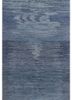 kavi x manchaha blue wool hand knotted Rug - HeadShot