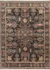 aurora grey and black wool and silk hand knotted Rug - HeadShot aurora grey and black wool and silk hand knotted Rug - HeadShot
