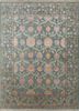 aurora blue wool and silk hand knotted Rug - HeadShot aurora blue wool and silk hand knotted Rug - HeadShot