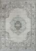 vintage grey and black wool hand knotted Rug - HeadShot vintage grey and black wool hand knotted Rug - HeadShot