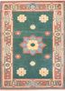 nuray green wool hand knotted Rug - HeadShot