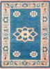 nuray blue wool hand knotted Rug - HeadShot