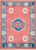 nuray red and orange wool hand knotted Rug - HeadShot