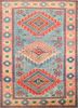 nuray blue wool hand knotted Rug - HeadShot