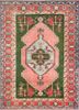 nuray green wool hand knotted Rug - HeadShot