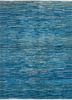 nuray blue wool hand knotted Rug - HeadShot