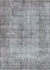 lacuna grey and black wool hand knotted Rug - HeadShot