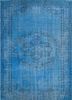 lacuna blue wool hand knotted Rug - HeadShot