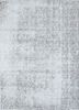 vintage grey and black wool hand knotted Rug - HeadShot