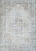 vintage beige and brown wool hand knotted Rug - HeadShot
