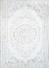 vintage ivory wool hand knotted Rug - HeadShot