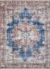 vintage blue wool hand knotted Rug - HeadShot
