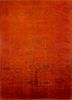 vintage red and orange wool hand knotted Rug - HeadShot vintage red and orange wool hand knotted Rug - HeadShot