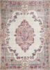 vintage beige and brown wool hand knotted Rug - HeadShot vintage beige and brown wool hand knotted Rug - HeadShot