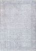 vintage grey and black wool hand knotted Rug - HeadShot