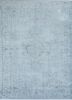 vintage blue wool hand knotted Rug - HeadShot