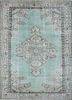 vintage green wool hand knotted Rug - HeadShot vintage green wool hand knotted Rug - HeadShot