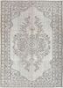 vintage beige and brown wool hand knotted Rug - HeadShot