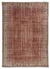 vintage red and orange wool hand knotted Rug - HeadShot vintage red and orange wool hand knotted Rug - HeadShot