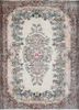vintage beige and brown wool hand knotted Rug - HeadShot vintage beige and brown wool hand knotted Rug - HeadShot