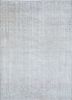 vintage grey and black wool hand knotted Rug - HeadShot