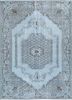 lacuna blue wool hand knotted Rug - HeadShot