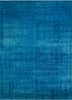 lacuna blue wool hand knotted Rug - HeadShot