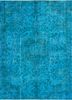 lacuna blue wool hand knotted Rug - HeadShot