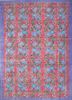 vintage red and orange wool hand knotted Rug - HeadShot